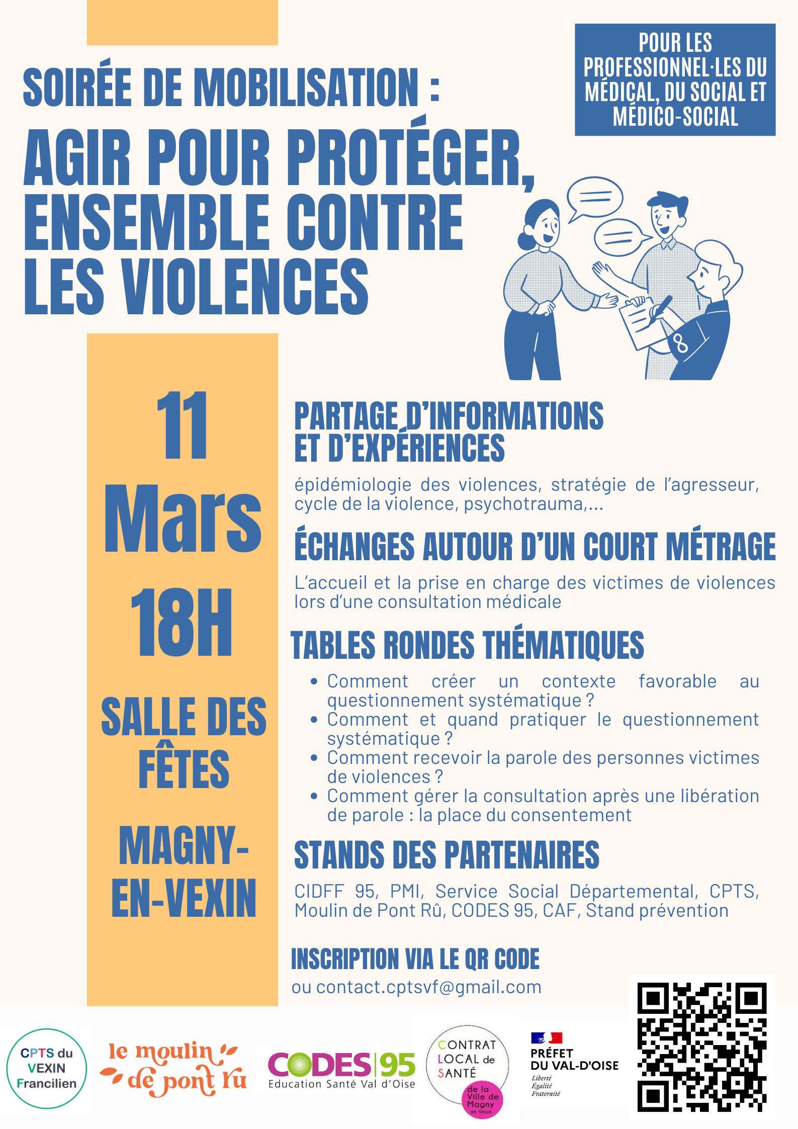 Affiche Soirée de mobilisation, ensemble contre les violences - 11 Mars 2025 (1).png